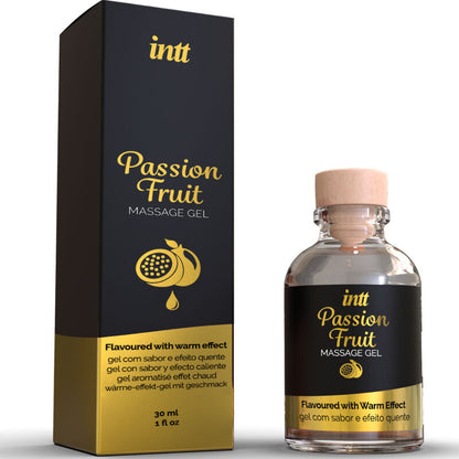 INTT MASSAGE &amp; ORAL SEX - MASSAGE GEL SAVEUR FRUIT DE LA PASSION AVEC EFFET CHALEUR