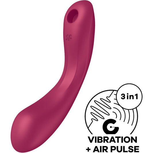 SATISFYER - CURVE TRINITY 1 AIR PULSE VIBRATION GRAY