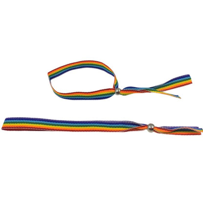 ORGULLO - PULSERA DE BOLA DE PLATA CON BANDERA LGBT