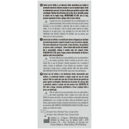 Control – Lubrifiant Base de Silicone Infinity 75 ml