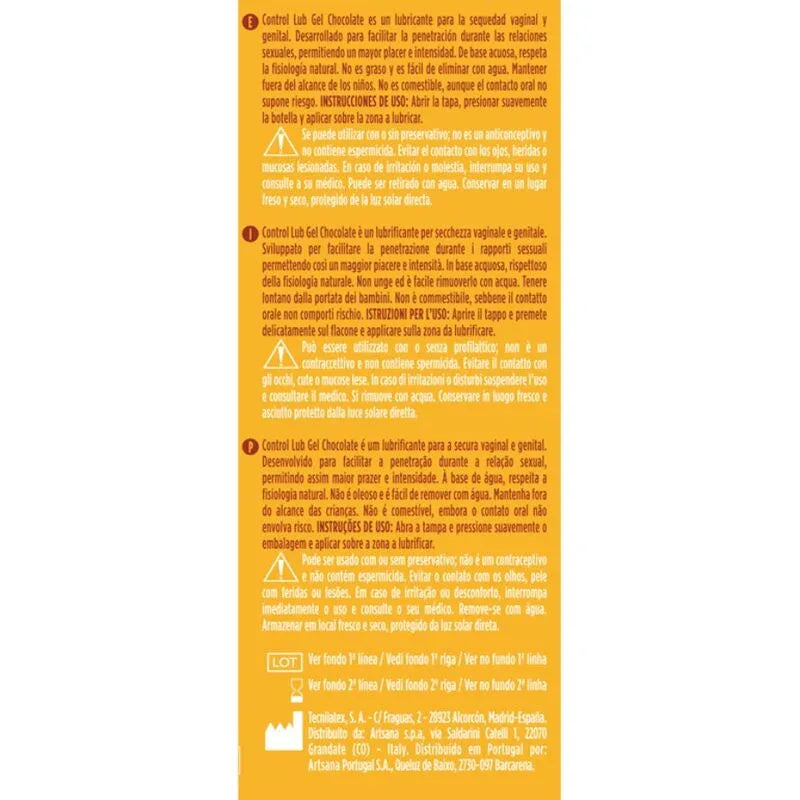 Control – Gel Lubrifiant Lub Chocolat 75 ml – Sensations Intenses & Excitation Maximale