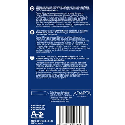 CONTROL - PRESERVATIFS ADAPTA NATURE 6 UNITS