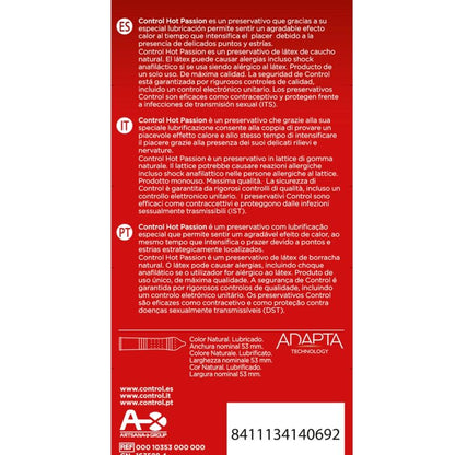 CONTROL - WARMING EFFECT HOT PASSION 10 UNITS