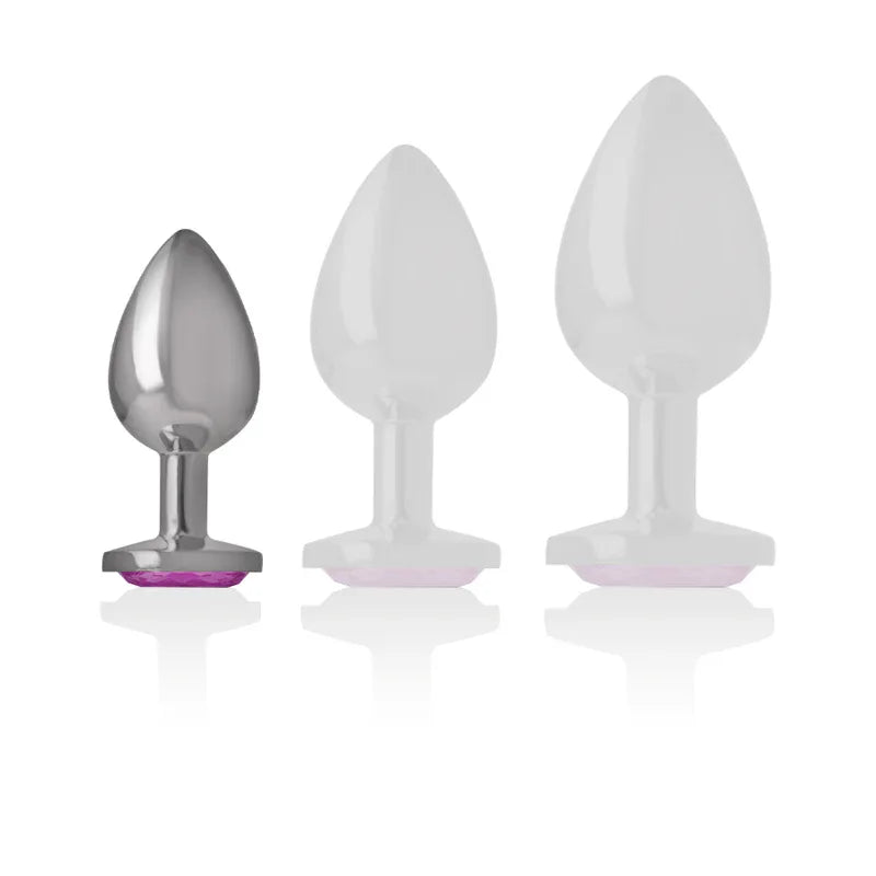 Intense – Plug Anal en Métal Aluminium Coeur Rose taille S