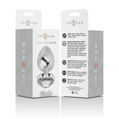 Intense – Plug Anal Métal Aluminium Coeur Blanc taille M