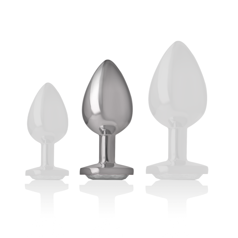 INTENSE - PLUG ANAL MÉTAL ALUMINUM COEUR BLANC TAILLE M