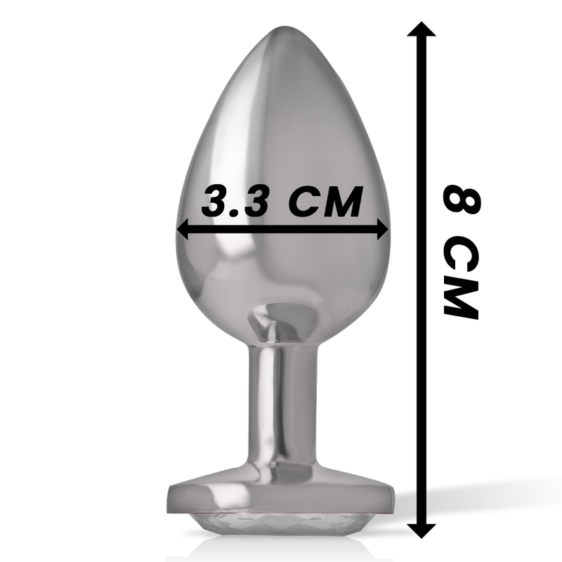 INTENSE - PLUG ANAL MÉTAL ALUMINUM COEUR BLANC TAILLE M