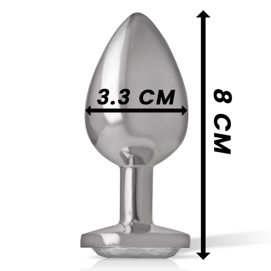 INTENSE - PLUG ANAL MÉTAL ALUMINUM COEUR BLANC TAILLE M