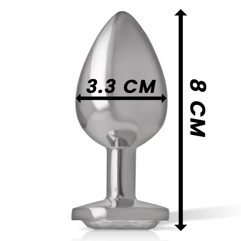 Intense – Plug Anal Métal Aluminium Coeur Blanc taille M