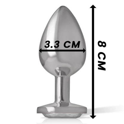 Intense – Plug Anal Métal Aluminium Coeur Blanc taille M