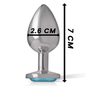 INTENSE - PLUG ANAL MÉTAL ALUMINIUM COEUR BLEU TAILLE S