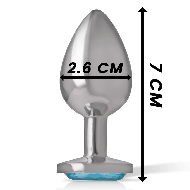 Intense – Plug Anal Métal Aluminium Coeur Bleu taille S
