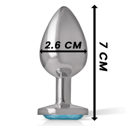 Intense – Plug Anal Métal Aluminium Coeur Bleu taille S