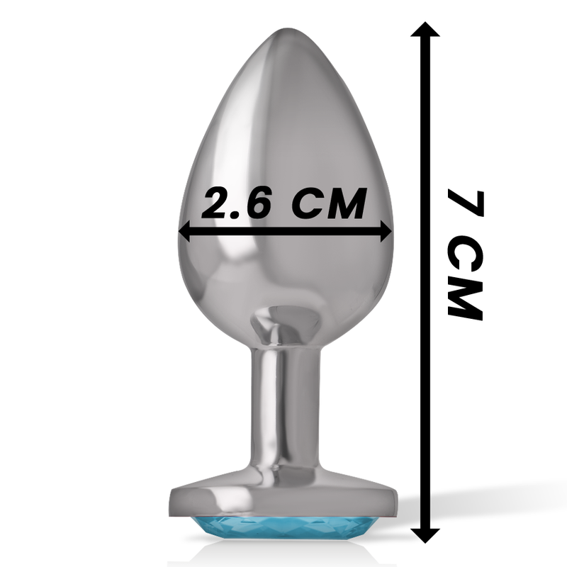 INTENSE - PLUG ANAL MÉTAL ALUMINUM COEUR BLEU TAILLE S