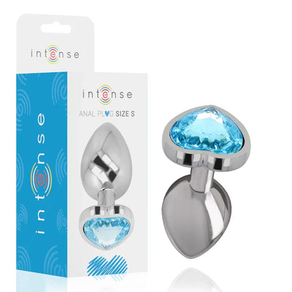 Intense – Plug Anal Métal Aluminium Coeur Bleu taille S