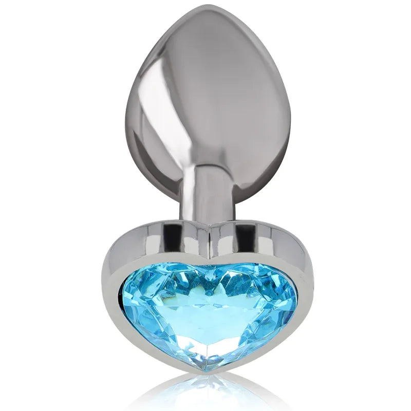 Intense – Plug Anal Métal Aluminium Coeur Bleu taille S