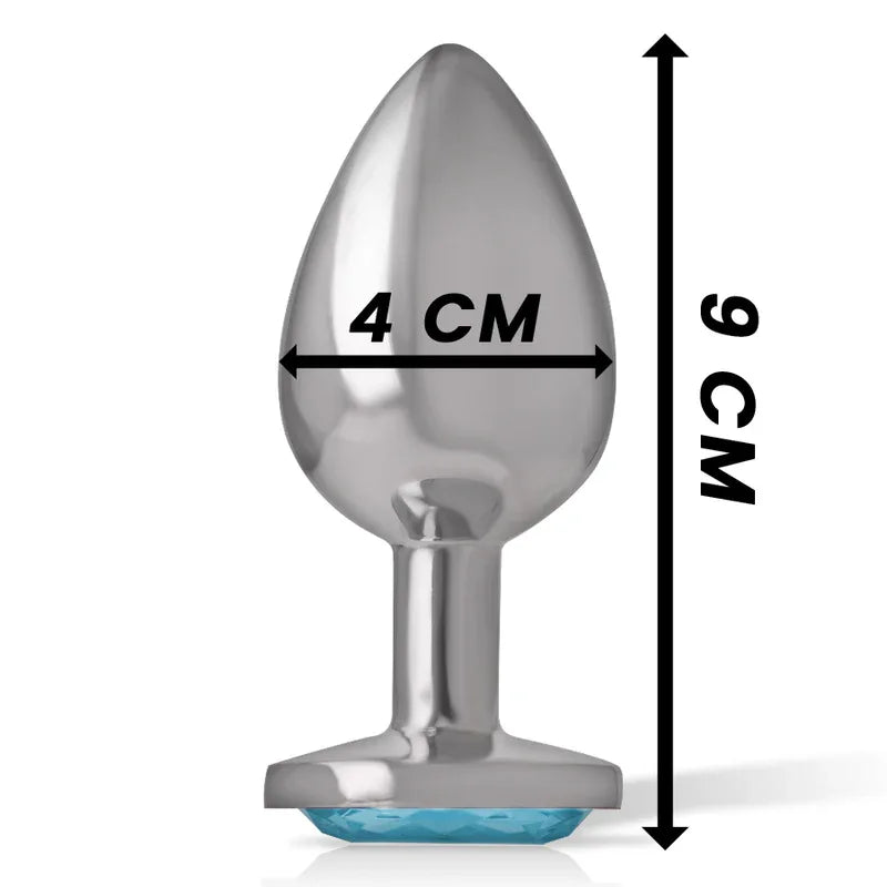 Intense – Plug Anal Métal Aluminium Coeur Bleu taille l
