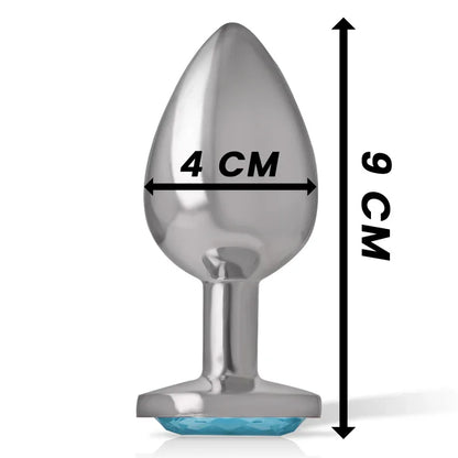 Intense – Plug Anal Métal Aluminium Coeur Bleu taille l