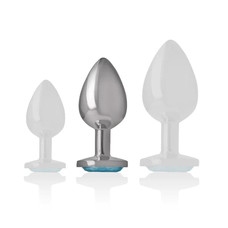 Intense – Plug Anal Métal Aluminium Coeur Bleu taille M