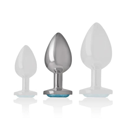 Intense – Plug Anal Métal Aluminium Coeur Bleu taille M