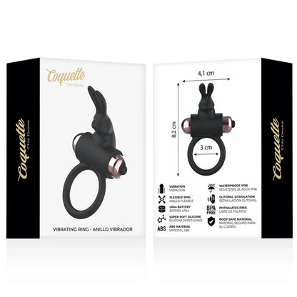 Coquette Chic Desire – Cockring avec Vibrateur Noir / Or