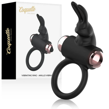 Coquette Chic Desire – Cockring avec Vibrateur Noir / Or