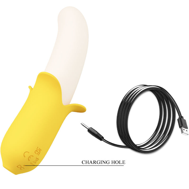 PRETTY LOVE - BANANA GEEK SUPER POWER 7 VIBRATIONS UP&amp;DOWN SILICONE NOIR