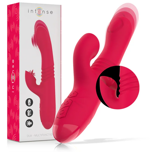 Intense – Vibrateur Up & Down Rechargeable Multifonction Dua avec Langue Rouge