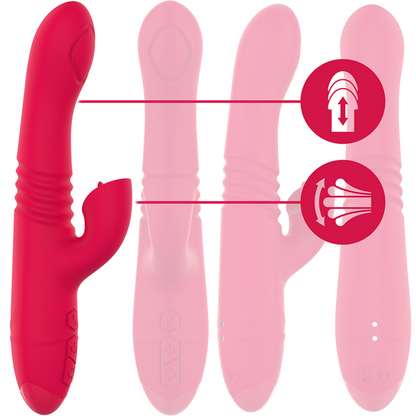 INTENSE - VIBRATEUR UP &amp; DOWN RECHARGEABLE MULTIFONCTION DUA AVEC LANGUE ROUGE