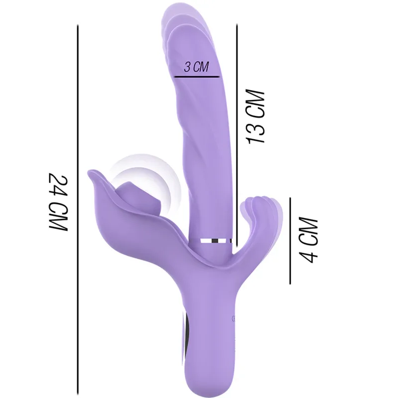 Intense – Billie Vibrateur à Aspiration Rechargeable Multifonctionnel avec Bouton Poussoir