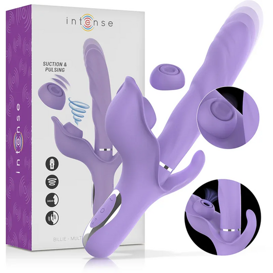 Intense – Billie Vibrateur à Aspiration Rechargeable Multifonctionnel avec Bouton Poussoir