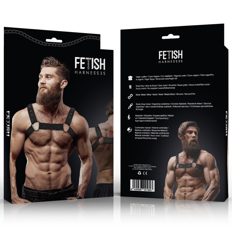 ACTITUD SUMISA FETISH - ARNÉS DEPORTIVO DE NEOPRENO AJUSTABLE PARA HOMBRES