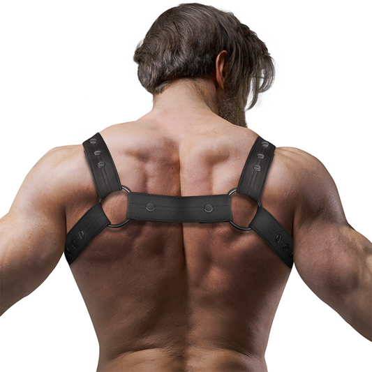 ACTITUD SUMISA FETISH - ARNÉS DEPORTIVO DE NEOPRENO AJUSTABLE PARA HOMBRES