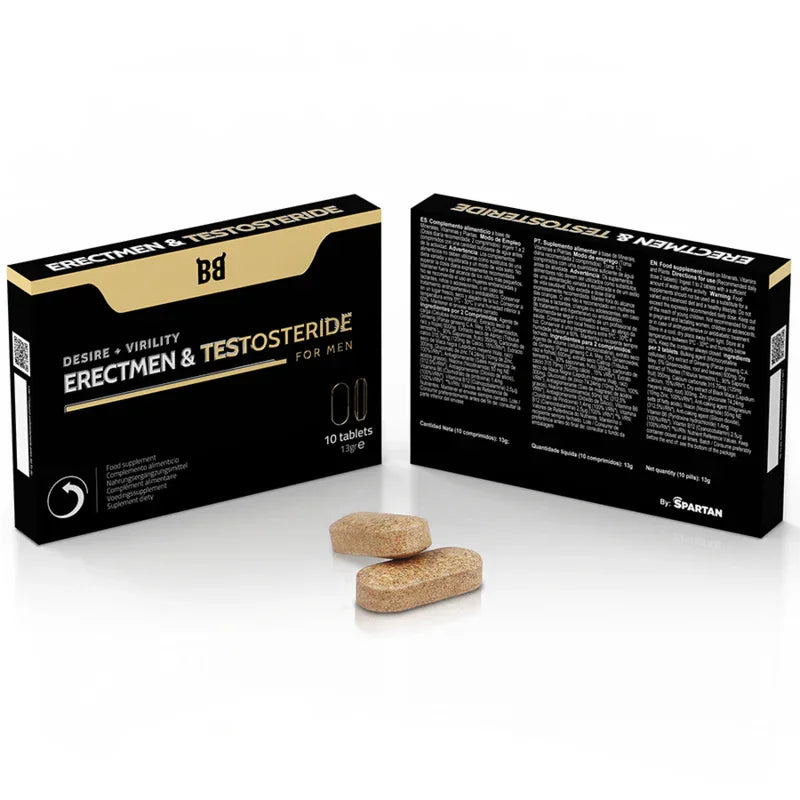 Black Bull – Erectmen & Testosteride Puissance et Testostérone pour Hommes 10 Gélules