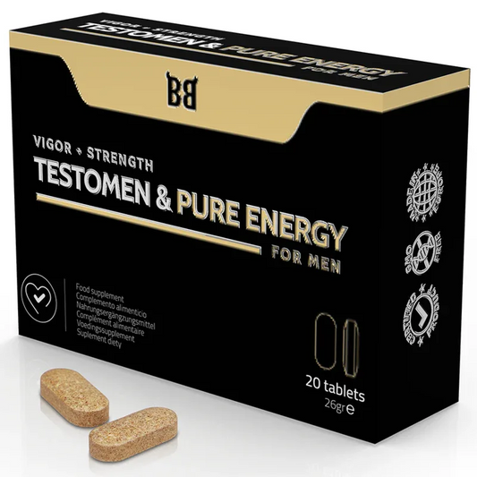 Black Bull – Testomen & Pure Energy Enhancer pour Hommes 20 Gélules