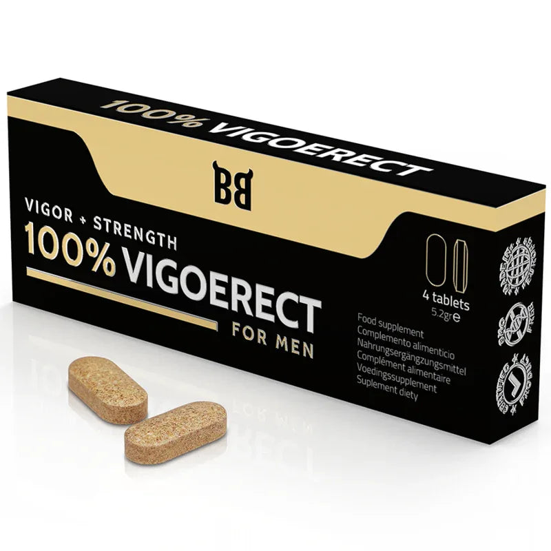 Black Bull – 100% Vigoerect Vigeur + Force pour Homme 4 Comprimes