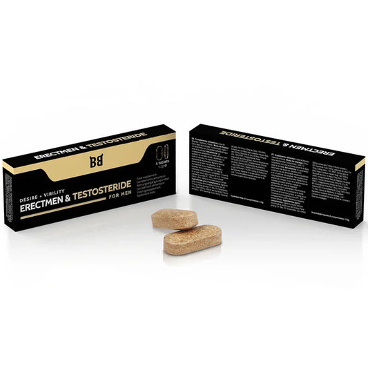 Black Bull – Erectmen & Testosteride Puissance et Testostérone pour Hommes 4 Gélules