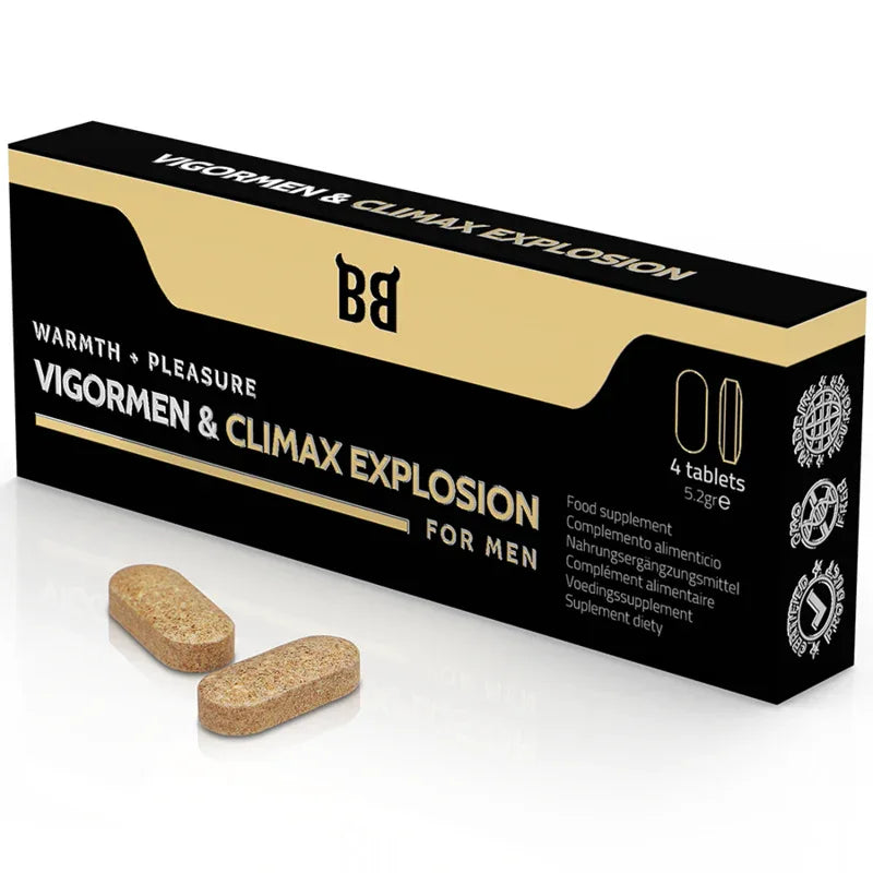 Black Bull – Explosion Vigormen & Climax Plus Grand Plaisir pour Hommes 4 Gélules
