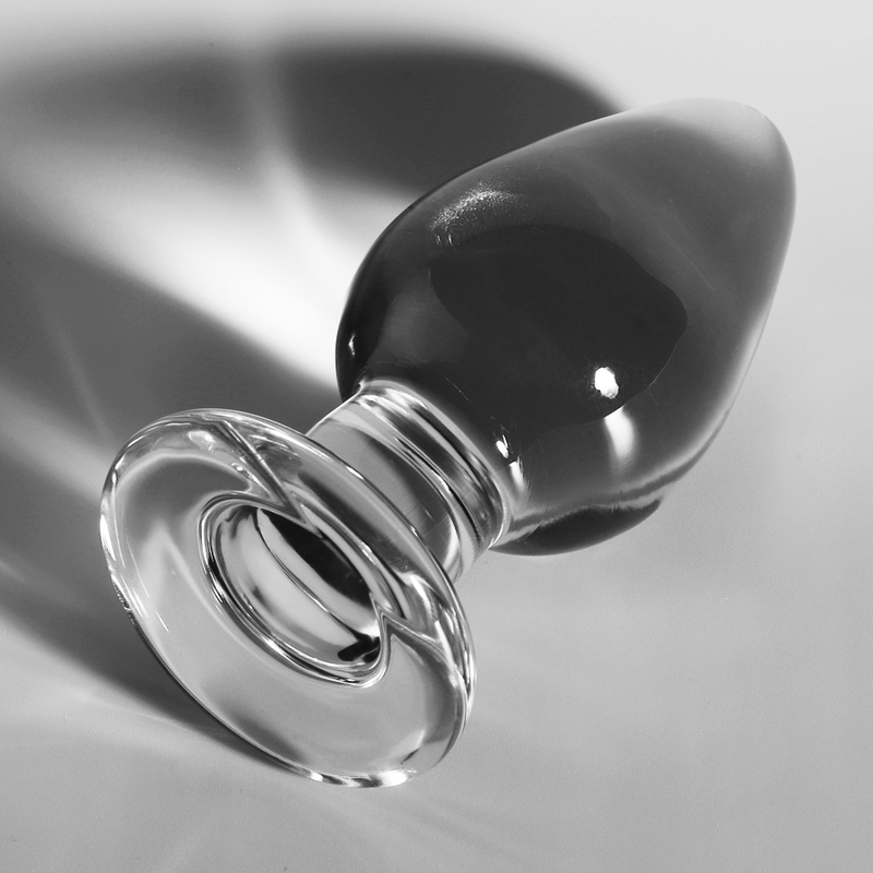 Plug anal modèle 3 verre borosilicate transparent 11 cm -o- 5 cm – Nebula Series By Ibiza
