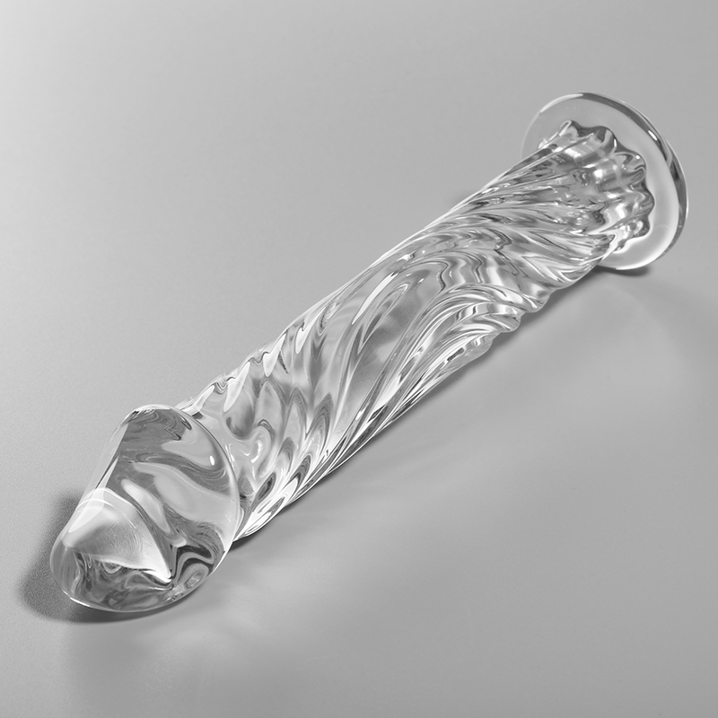 Modèle 12 gode en verre borosilicate clair 17 cm -o- 3.5 cm – Nebula Series By Ibiza