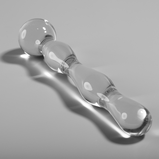 Modèle 13 gode en verre borosilicate clair 18 cm -o- 3.5 cm – Nebula Series By Ibiza