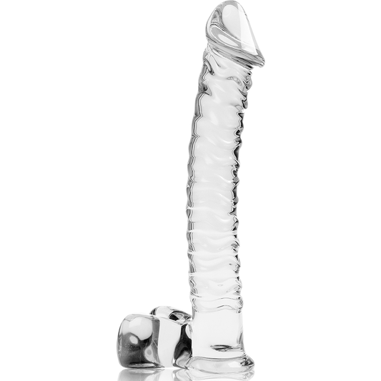 Modèle 23 gode en verre borosilicate clair 21.5 cm -o- 4 cm – Nebula Series By Ibiza