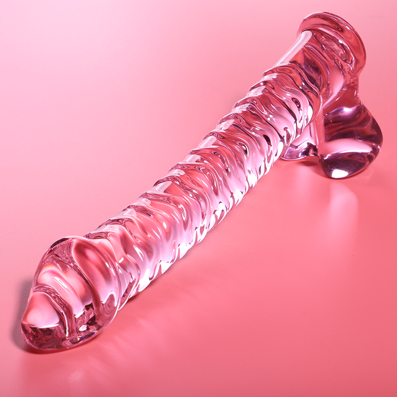 Modèle 23 gode en verre borosilicate clair 21.5 cm -o- 4 cm – Nebula Series By Ibiza