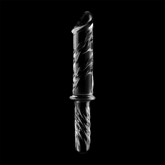 Modèle 24 gode en verre borosilicate clair 28.5 cm -o- 5 cm – Nebula Series By Ibiza