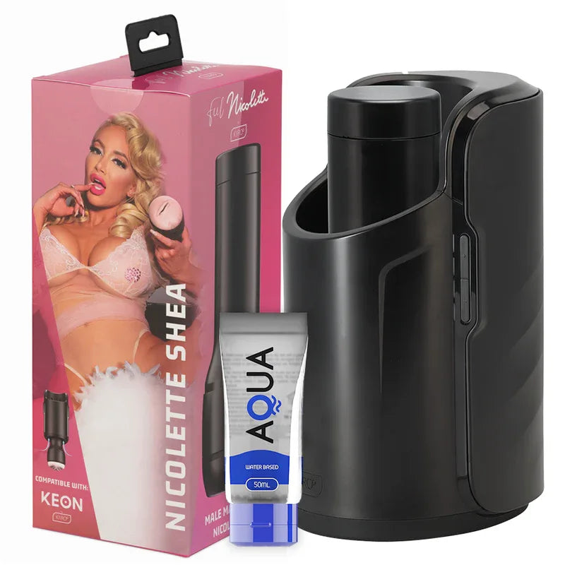 Kiiroo – Keon + Feel Nicolette Shea Stroker + Lubrifiant de Qualité Aqua 50 ml