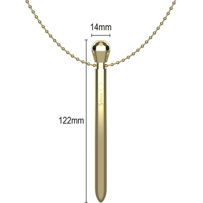 Stimulateur de poche clito collier chargeur USB 12 modes de vibration doré 12,2 x 1,5 – Ibiza