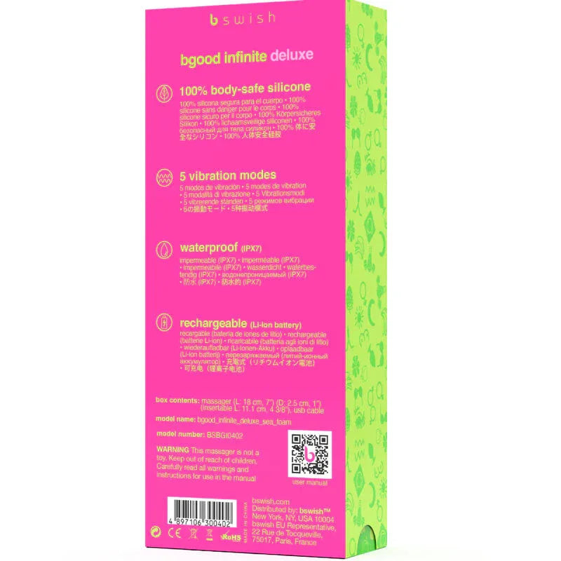 B Swish – Vibrateur Rechargeable B Swish – Bgood Infinite Deluxe Silicone Bleu
