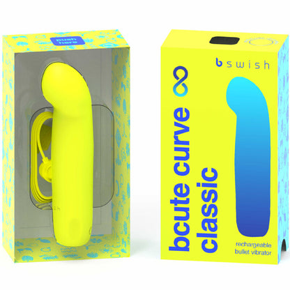 B SWISH - VIBRADOR DE SILICONA RECARGABLE BCUTE CURVE INFINITE CLASSIC AMARILLO