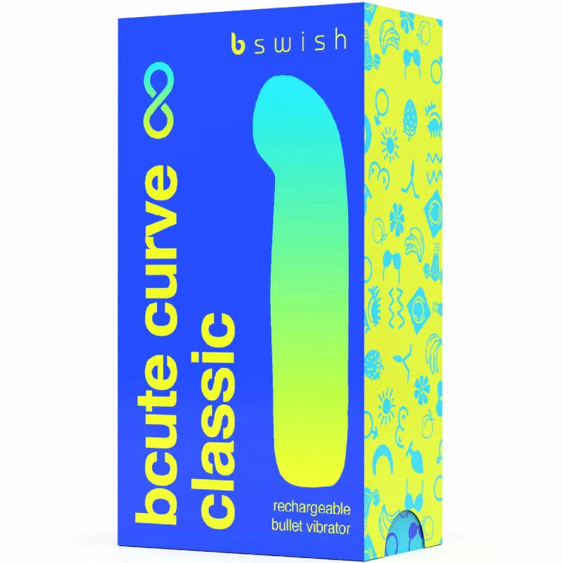 B Swish – Vibrateur Rechargeable Bcute Curve Infinite Classique Bleu Silicone