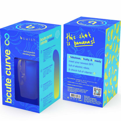 B SWISH - RECHARGEABLE VIBRATEUR IN SILICONE BLEU BCUTE CURVE INFINITE CLASSIC ÉDITION LIMITÉE
